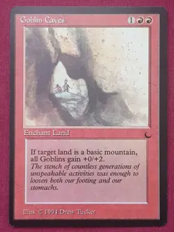 Magic The Gathering THE DARK GOBLIN CAVES red card MTG - Image 1