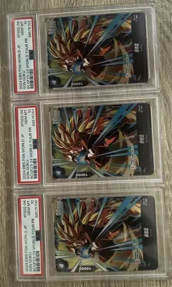 Dragon Ball Z Card PSA10 Fusion World Promo Son Goku Triple Set - Image 1