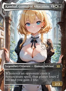 MTG - Kambal, Consul of Allocation - Fanart Borderless Style - EDH / Playtest - Image 1