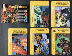 Marvel OverPower Maverick hero card with specials including Freelance Spy OPD - Image 1