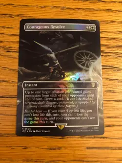 Magic MTG Courageous Resolve 506 FOIL Borderless Lord of the Rings NM+ - Image 1