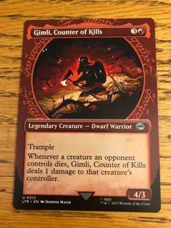 Magic the Gathering MTG Lord of the Rings Gimli, Counter of Kills 312 NM+ - Image 1