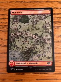 Magic the Gathering MTG Lord of the Rings Mountain 279 NM+ - Image 1