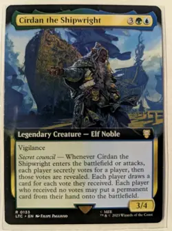 Cirdan the Shipwright Lord Of The Rings Commander - MTG RARE EXTENDED ART - Image 1
