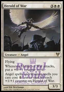Herald of War 1x FOIL AVR MTG Avacyn Restored Rare MINT white - Image 1