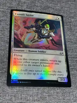 MTG Edge of Eternities FOIL C Exosuit Savior #0016 NM - Image 1