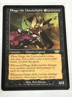 Phage the Untouchable - Magic The Gathering - MTG - Legions - Regular - NM - Image 1