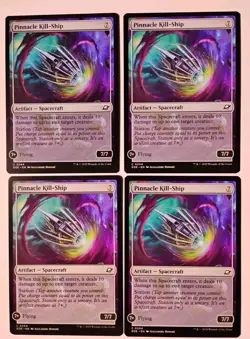 x4 Pinnacle Kill-Ship MTG, Edge of Eternities, Artifact - Spacecraft, NM - Image 1