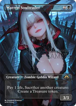 MTG - Warren Soultrader - Fanart Borderless Style - EDH / Playtest - Image 1