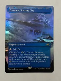 MTG Otawara, Soaring City, Kamigawa: Neon Dynasty Foil NM Foil Borderless - Image 1