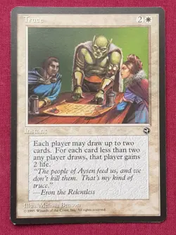 Magic The Gathering HOMELANDS TRUCE white card MTG - Image 1