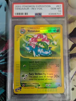 Venusaur 67/165 Expedition REVERSE Pokemon PSA 10 - Image 1