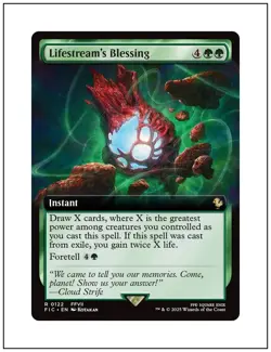 1x Lifestream's Blessing, Extended Art, Final Fantasy, Magic MTG NM - Image 1