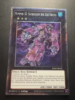 Yugioh! Nummer 30: Sauregolem der Zerstorung Platinum Secret Rare - RA04-DE165 - Image 1