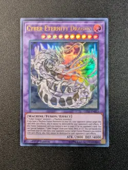 Cyber Eternity Dragon LED3-EN012 Ultra Rare 1st Edition Yugioh LP - Image 1