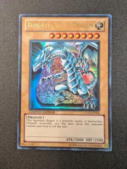 Blue-Eyes White Dragon LC01-EN004 Ultra Rare Limited Edition Yugioh LP - Image 1