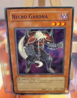 Yugioh Necro Gardna TAEV-EN012 Super Rare 1st Ed LP - Image 1