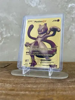 Mewtwo EX Gold Foil Fan Art Pokemon Card 98/99 🔥 HP 170 - Image 1