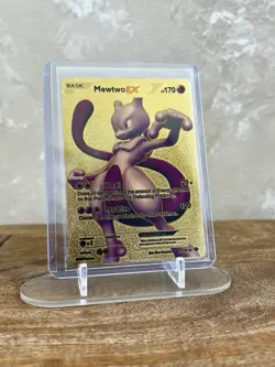 Mewtwo EX Gold Foil Fan Art Pokemon Card 98/99 🔥 HP 170 - Image 2