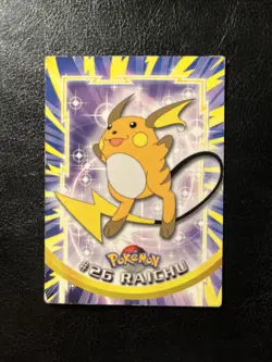 1999 Topps TV Animation Edition Raichu Pokemon Card #26 Non-Holo Black Logo - Image 1