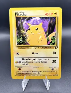 Pikachu E3 Stamp Yellow Cheeks Promo Card 58/102 - 1999 Pokemon TCG - Image 1