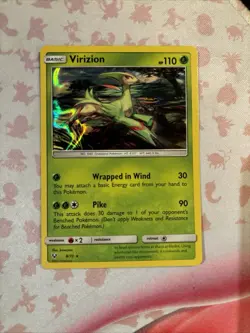 🚀Virizion 8/73 Holo Rare Sun & Moon Shining Legends Pokemon Card Mint - Image 1
