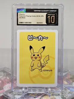 POKEMON old maid playing card pikachu cgc pristine 10 - Image 1