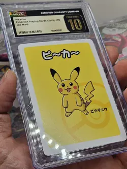 POKEMON old maid playing card pikachu cgc pristine 10 - Image 3