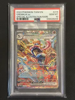Pokemon Greninja EX TCG Scarlet & Violet Twilight Masquerade Card 214/167 PSA 10 - Image 1