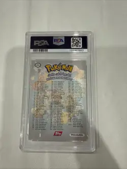 PSA 9 Topps 1999 Pokemon TV Checklist Pikachu Ash Charamander Squritle Card 8431 - Image 2