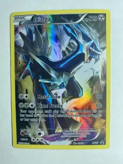 Dialga XY77 Holo Pokemon Card - Image 3