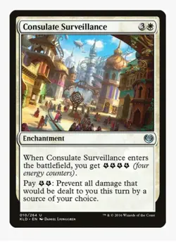 Consulate Surveillance #10 Kaladesh (KLD) Magic Card in Protective Sleeve - Image 1