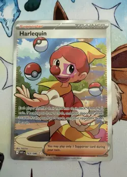 Harlequin 163/086 Full Art Trainer Ultra Rare NM White Flare Pokemon TCG - Image 1