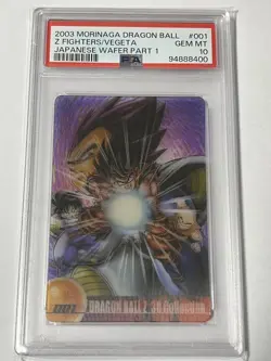 Dragon Ball Waffle Card Son Goku PSA10 001 Limited Edition Holo - Image 1