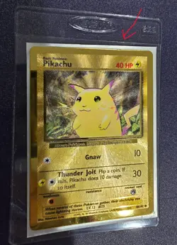 Pokemon Gold Metal Pikachu Card 58/102 - Celebrations Ultra Premium Collection - Image 1