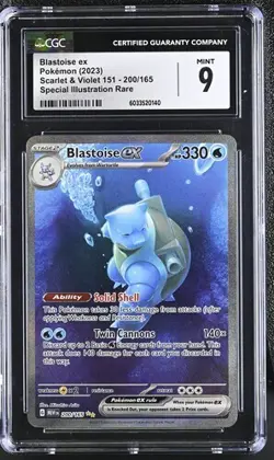 CGC 9 BLASTOISE EX 200 SIR 151 SPECIAL ILLUSTRATION RARE SCARLET VIOLET POKEMON - Image 1