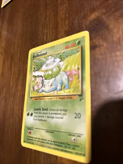 Pokemon TCG Bulbasaur Illustration Rare Card 67/130 Base Set 2 Near Mint 1999 - Image 2