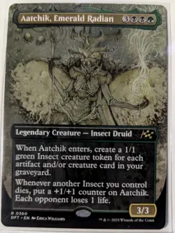 Aatchik, Emerald Radian (Borderless) Aetherdrift Regular MTG RARE - Image 1