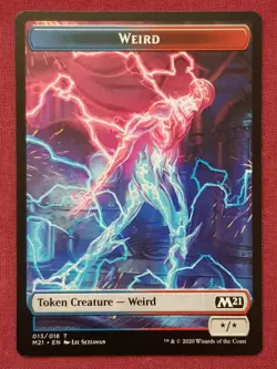 Magic The Gathering 2021 CORE SET M21 WEIRD token MTG - Image 1