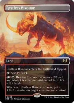 Restless Bivouac (Borderless) - Light Play MTG Wilds of Eldraine - Image 1