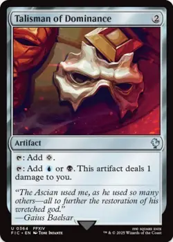 1 x Talisman of Dominance - Final Fantasy Commander - LP - MTG - Image 1