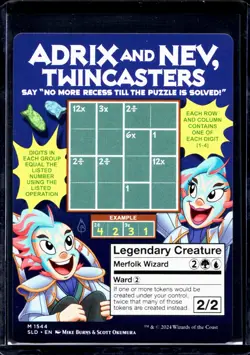 MTG Magic the Gathering Secret Lair Poster Borderless Adrix and Nev Twincasters - Image 2