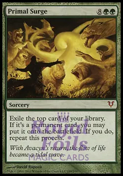 Primal Surge 1x FOIL AVR MTG Avacyn Restored Mythic MINT green - Image 1