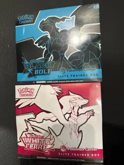 Pokemon Center Black Bolt & White Flare Elite Trainer Boxes (ETB) - Image 1