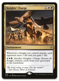 Knights' Charge #328 (NM) Throne of Eldraine ELD Magic MTG - Image 1