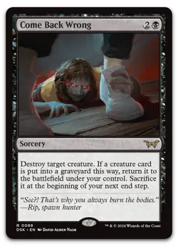 Come Back Wrong (0086) #86 (NM) Duskmourn DSK Magic MTG - Image 1