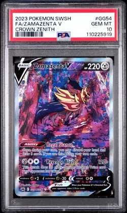 Zamazenta V GG54/GG70 PSA 10 Crown Zenith Pokemon TCG Card - Image 1