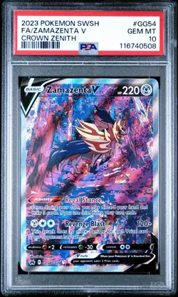 Zamazenta V GG54/GG70 PSA 10 Crown Zenith Pokemon TCG Card - Image 1