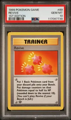 1999 POKEMON GAME 1ST ED #89 REVIVE PSA 10 - Image 1