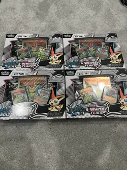 LOT OF 4 Unova Victini Illustration Collection Black Bolt & White Flare Pokemon - Image 1